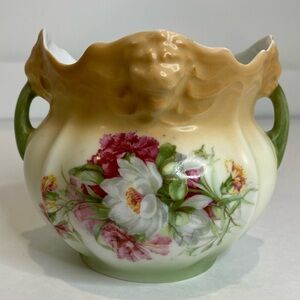Antique Victorian Era 1885-1890 Transfer Printed Porcelain Jardiniere Planter